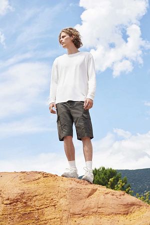 Футболка унисекс с длинным рукавом Pioneer LSL, молочно-белая, размер XS