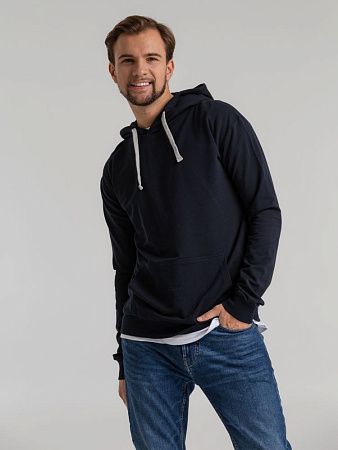 Толстовка с капюшоном Unit Kirenga, темно-синяя, размер XS