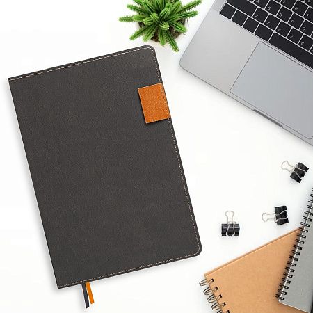 Ежедневник Flexy Freedom Latte А5, серый/фиолетовый, недатированный, в гибкой обложке