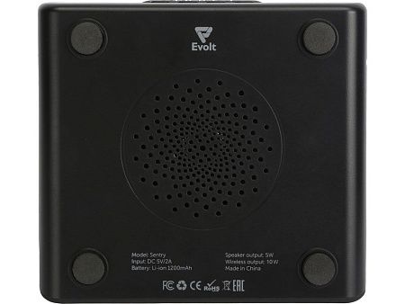 Беспроводная колонка с часами и функцией беспроводной зарядки «Sentry»