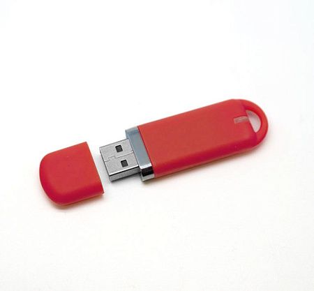 Флеш накопитель USB 2.0 Memo 16GB, пластик Софт Тач, красный/красный