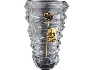 Ваза «Лигурия», цвет: прозрачный, золотой
