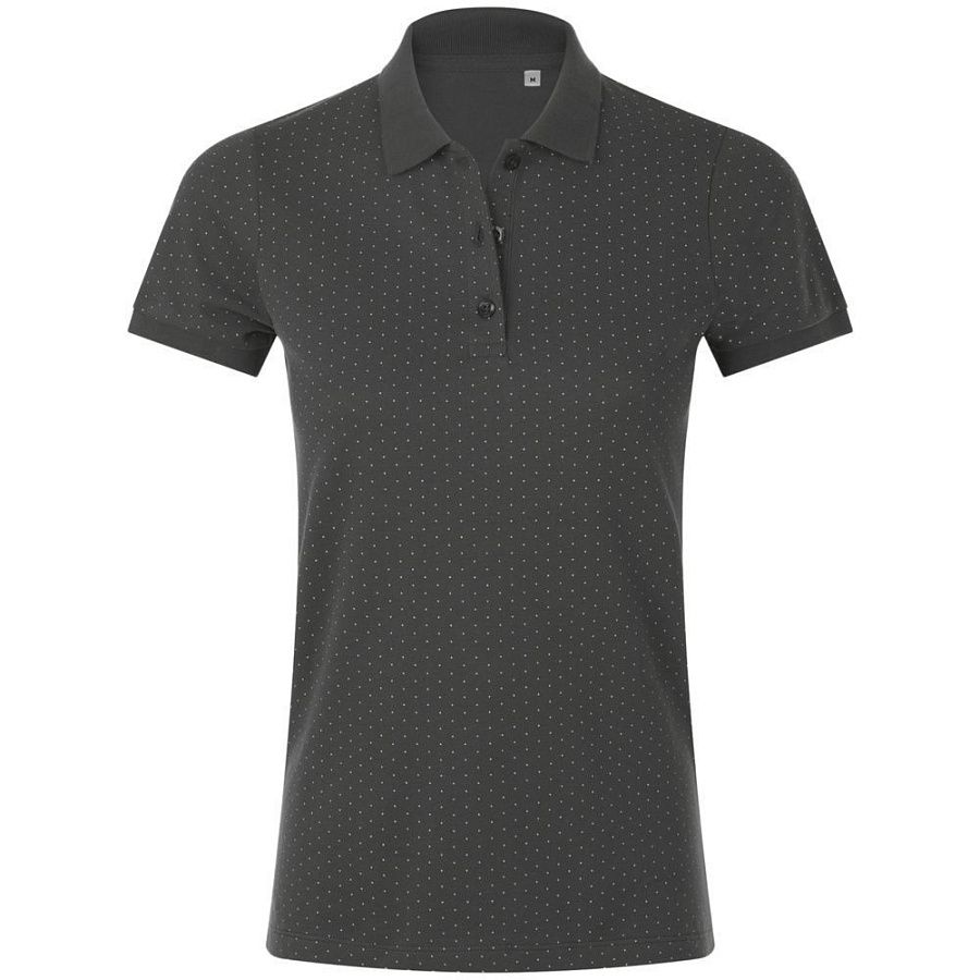 Рубашка поло женская Brandy Women, темно-серая с белым под нанесение