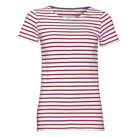 Футболка Miles Women белая с красным, размер XS