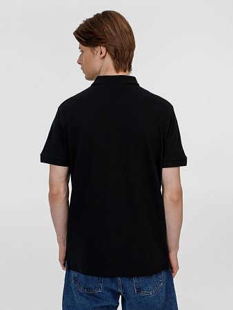 Рубашка поло унисекс Pacific, черная, размер 4XL