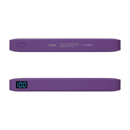 Внешний аккумулятор с подсветкой Ancor PD Plus 10000 mAh, фиолетовый