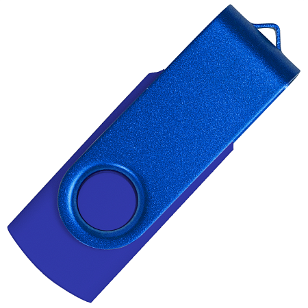 Флеш накопитель USB 2.0 Twister Сolor Mix 16GB, пластик Софт Тач/металл, синий/синий