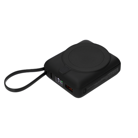 Внешний аккумулятор с подсветкой Риттер PD (Ritter PD) 10000mAh с функцией беспроводной зарядки 15W, черный