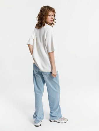 Джемпер с коротким рукавом Siluetti Volumica, молочно-белый, размер XS/S