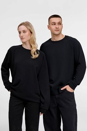 Свитшот унисекс Avenu, черный, размер XS/S