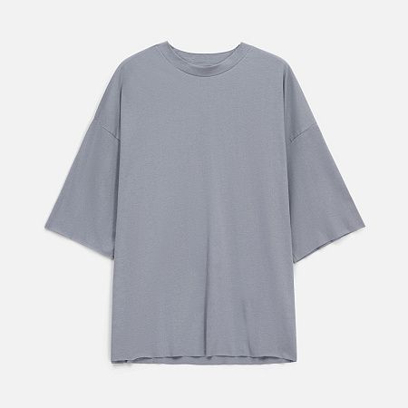 Футболка унисекс оверсайз T1, серая, размер M/L