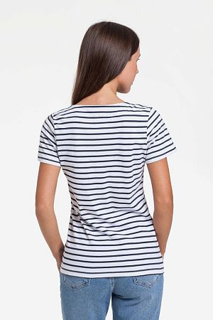 Футболка женская Grand Granat New, белая с синим, размер XS