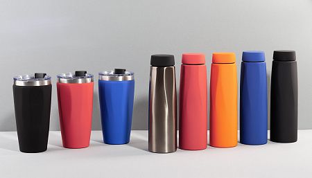 Термостакан "Calypso" 500 мл, покрытие soft touch, черный #