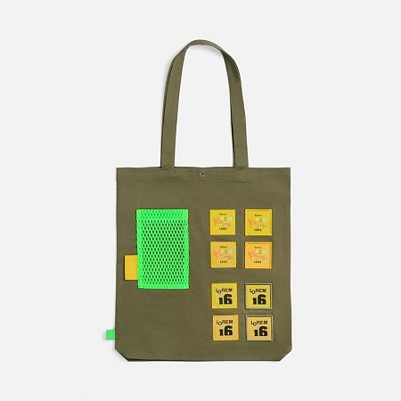 Лейбл тканевый Epsilon, L, желтый