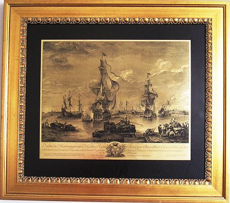 Гравюра "Гавань Брюгге"