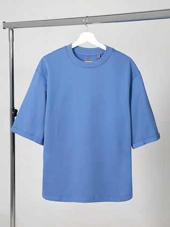 Футболка оверсайз унисекс Kosmos 2.0, синяя, размер M/L