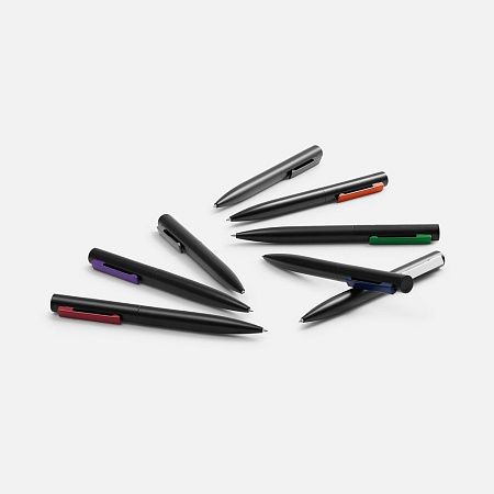 Ручка шариковая Inkolor, черная с серым