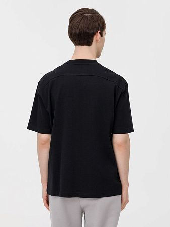 Футболка оверсайз унисекс Sideline, черная, размер XS/S