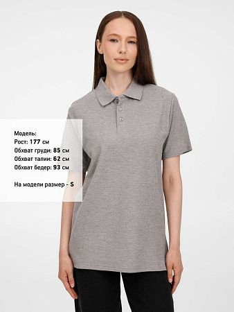 Рубашка поло унисекс Tervise, серый меланж, размер L
