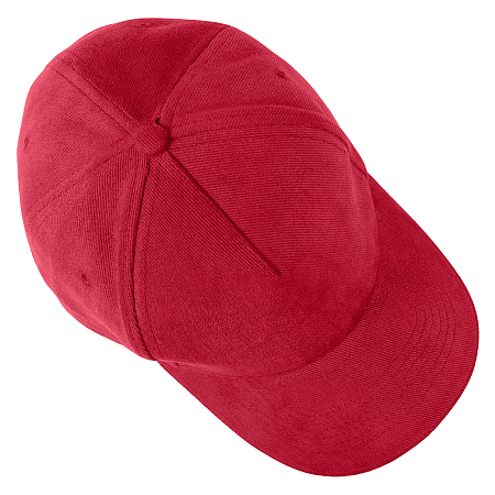Кепка 5- панельная Salerno Heavy 350,  c белым сендвичем, красная