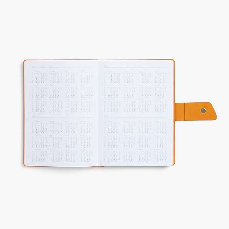 Ежедневник Boom, недатированный, черный с оранжевым