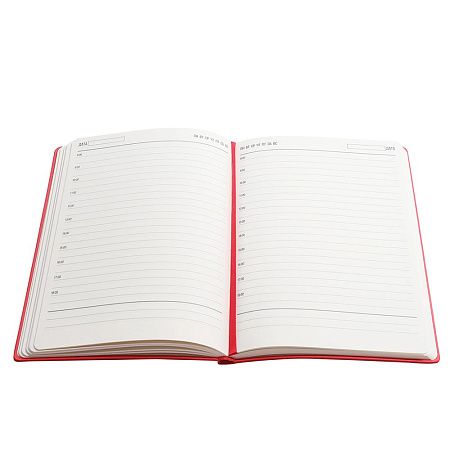 Ежедневник A5 недатированный Franco в мягком переплёте, красный