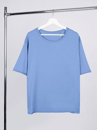 Футболка оверсайз унисекс Vozduh, синяя, размер XS/S