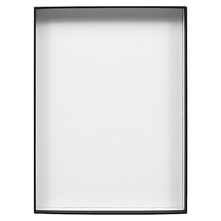 Коробка подарочная, размер 24*17,5*3 см, Solution Superior Linen, черная, бежевый ложемент под индивидуальную вырубку