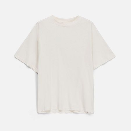 Футболка унисекс оверсайз T2, молочно-белая, размер XS/S