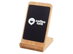 Беспроводное зарядное устройство 2-в-1 с подсветкой лого «Reedia S4», 15 Вт