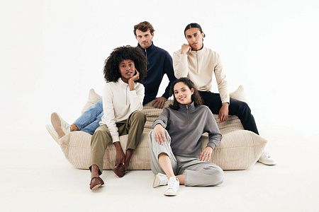 Свитшот на молнии Iqoniq Elgon из переработанного хлопка, 300 г/м²