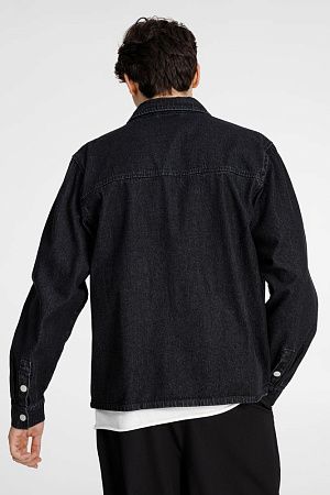 Куртка джинсовая O3, черная, размер XL/2XL