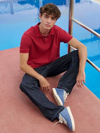 Рубашка поло унисекс Pacific, красная (бургунди), размер M