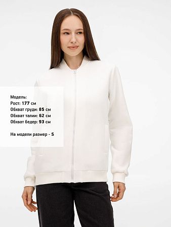 Бомбер унисекс Estado, молочно-белый, размер M