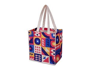 Сумка для шоппинга с возможностью двухсторонней полноцветной печати, цвет: многоцветный