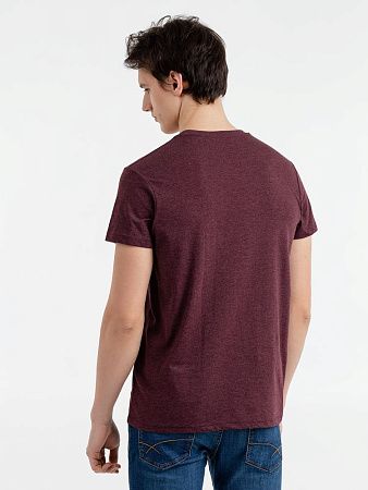 Футболка мужская Regent Fit 150, бордовый меланж, размер XS