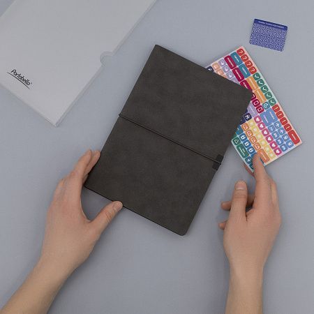 Ежедневник In Velour недатированный, серый