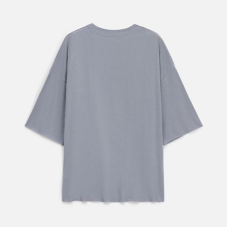 Футболка унисекс оверсайз T1, серая, размер M/L