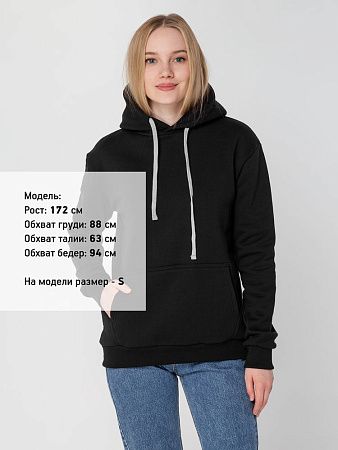 Толстовка с капюшоном Unit Kirenga Heavy, черная, размер XS