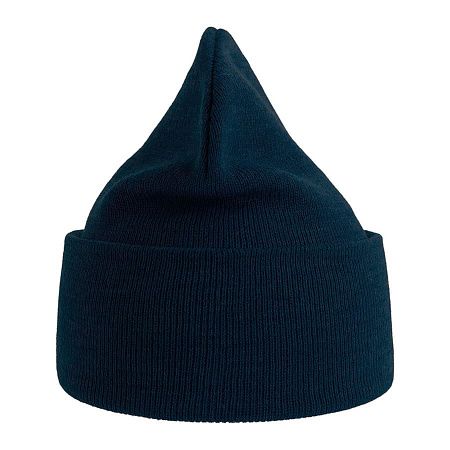 Шапка вязаная PURE  с отворотом из пряжи Polylana