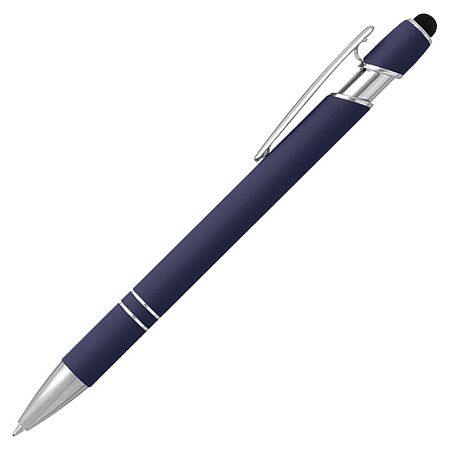 Ручка шариковая, Star Soft Touch Shiny Silver Requis, темно-синяя