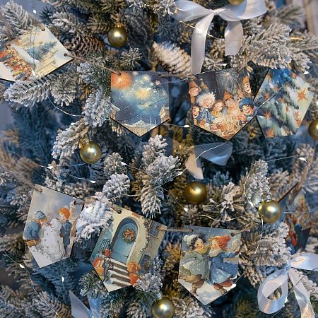 Деревянные флажки «Праздничные мотивы»