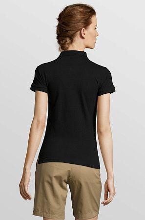 Рубашка поло женская People 210, черная, размер XL