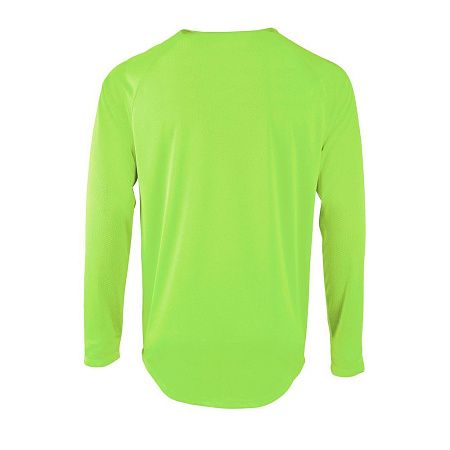 Футболка с длинным рукавом Sporty LSL Men, неоново-зеленая, размер S
