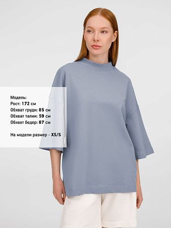 Футболка оверсайз унисекс T9, серая, размер M/L