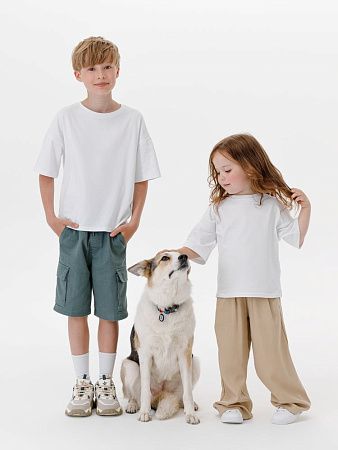 Футболка детская оверсайз Teezer, белая, размер 12 лет (146-152 см)