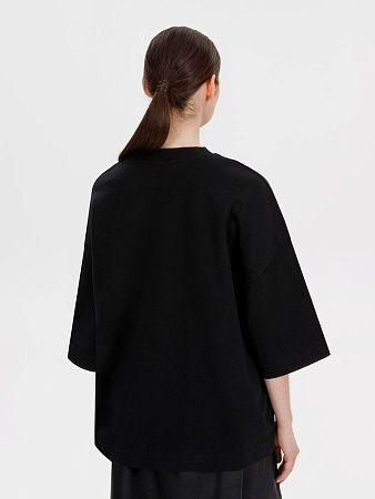 Футболка оверсайз Big Boss, черная, размер XS/S