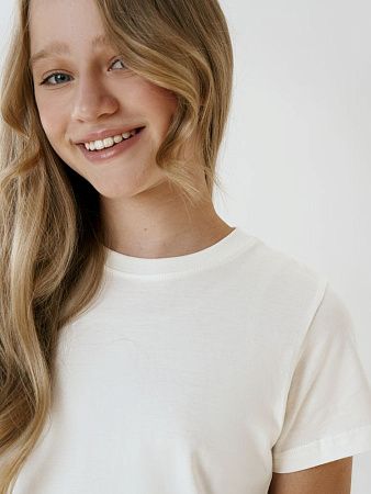 Футболка детская T-Bolka Kids, белая (теплый оттенок), размер 10 лет (130-140 см)