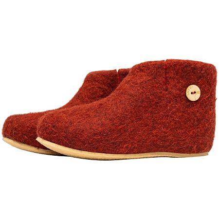 Домашние валенки Wild, красно-коричневые (терракот), размер 40
