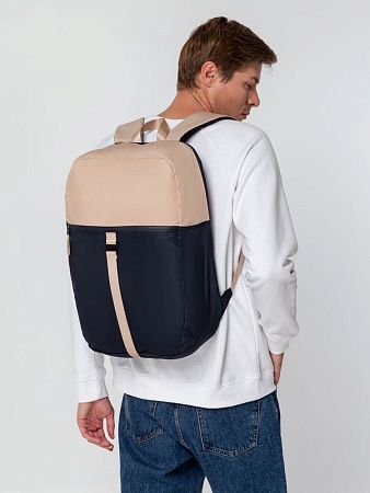 Рюкзак coolStuff, темно-синий с бежевым